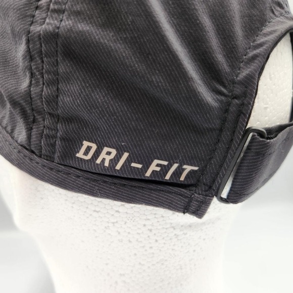 Nike Hat Cap Strap Back Black‎ Dri-FIT Heritage86 Swoosh Mens Athletic Golf - Picture 7 of 9